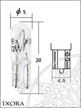 ЛАМПА ДОПОЛНИТЕЛЬНОГО ОСВЕЩЕНИЯ 24V1.2W - БЕЗ ЦОКОЛЯ T5