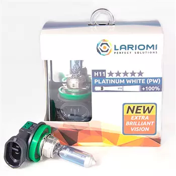 Лампа галогенная H11 12V 55W PGJ19-2 Platinum White (+100%) (коробка 2 шт.)