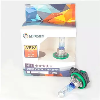 Лампа галогенная H11 12V 55W PGJ19-2 Super Vision Ultra (+80%) (коробка 2 шт.)