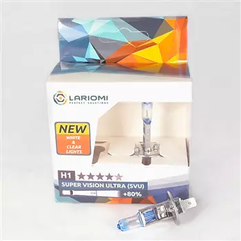 Лампа галогенная H1 12V 55W P14.5s Super Vision Ultra (+80%) (коробка 2 шт.)