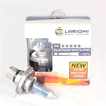 Лампа галогенная H4 12V 60/55W P43t Platinum White (+100%) (коробка 2 шт.)