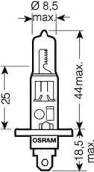 ЛАМПА ГОЛОВНОГО СВЕТА H1 12V 55W 1ШТ.