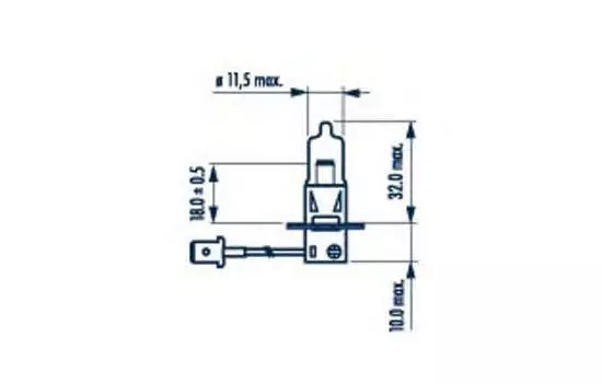 ЛАМПА ГОЛОВНОГО СВЕТА H3 24V (КОРОБКА 1 ШТ )