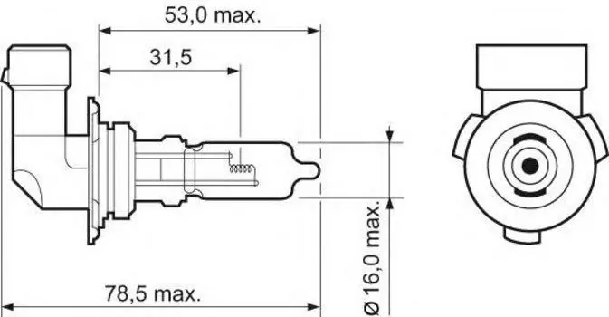 Лампа галогеновая VALEO HB3 P20D 12V 60W