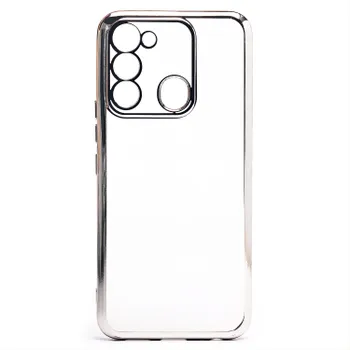 Чехол-накладка Activ Pilot для смартфона TECNO Spark Go (2022), пластик, TPU, серебристый/прозрачный (213453)