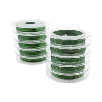 Проволока на катушке d 0,3мм (10кат*10м) (081 зелёный)