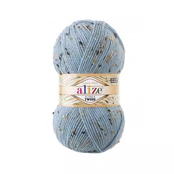 Пряжа Alize 'Alpaca Tweed' 100гр. 250м. (15% шерсть, 15% альпака, 5% вискоза, 65% акрил) (356 голубой)