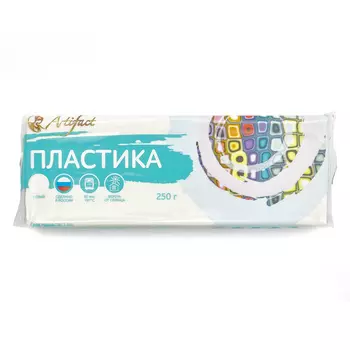 Пластика (пластилин отверждаемый) брус 250 гр (7202-00 белый)