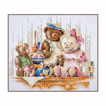 PN-0189504 Алмазная мозаика LanArte 'Медвежата и игрушки' 55x48см
