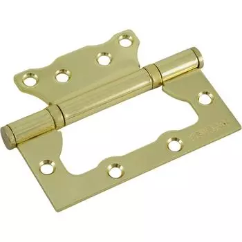 Петля без врезки N100500/2BB-PB/BL 100x75x2.5 мм сталь цвет золото