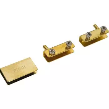 Петля мебельная HG001 140x100 мм для стеклянного фасада металл цвет золото