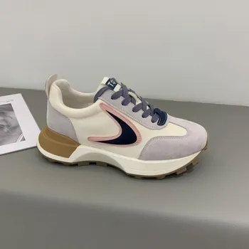 Туфли Forrest Gump с маленькой талией, женские весенние новые повседневные спортивные туфли на толстой подошве для папы 35 красный