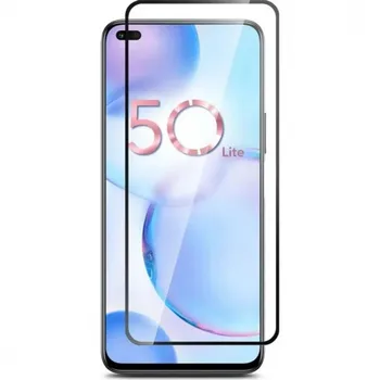 Защитное стекло BoraSCO Full Glue для Honor 50 Lite черная рамка