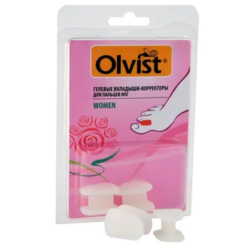 вкладыши-корректоры OLVIST для пальцев ног гелевые