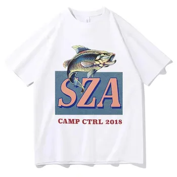 SZA Camp Ctrl 2018 футболка с рисунком модный стиль хип-хоп свободные футболки с коротким рукавом хлопковая повседневная женская футболка унисекс уличная одежда L