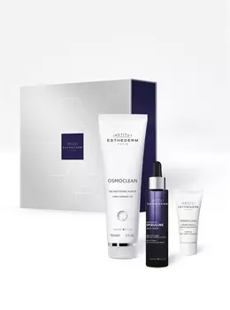 Institut Esthederm Набор "FOR MEN": Очищающий гель "Пюрте" 150 мл + Концентрированная сыворотка "Интенсивная Спирулина" 30 мл + Мягкий крем дезинкрустант 15 мл (Institut Esthederm, Osmoclean)