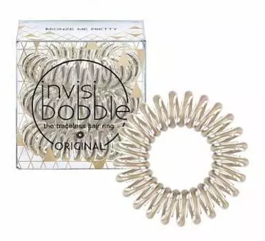 Invisibobble Резинка-браслет для волос Time To Shine Bronze Me Pretty, 3 шт (Invisibobble, Original)
