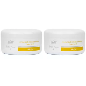 Invit Набор Сахарный пилинг для лица Sugar Peeling, серии "Invitel Aqua", 2 х 250 мл (Invit, Invitel Aqua)