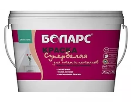 Боларс 15 кг, Краска интерьерная акриловая (супербелая)