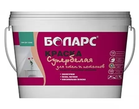 Боларс 7 кг, Краска интерьерная акриловая (супербелая)