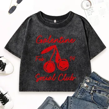 Женские футболки с принтом Red Cherry Social Club, хлопковые повседневные футболки, уличные футболки с коротким рукавом, летние облегающие футболки L