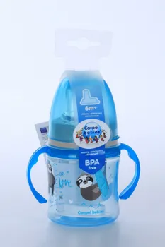 Поильник Canpol EasyStart Sweet fun обучающий с силик носиком голубой (с 6 мес), 120 мл
