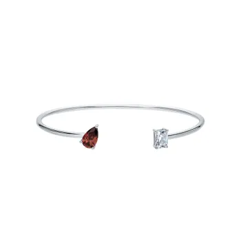 Серебряный браслет с фианитами