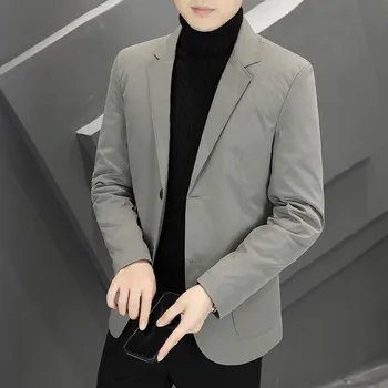 Осенне-зимний новый мужской пуховый костюм корейской версии Slim Fit теплый костюм M