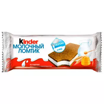 Пирожное бисквитное Kinder молочный ломтик 5шт по 28г