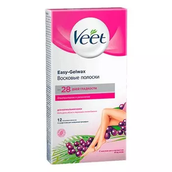 Полоски Veet восковые для нормальной кожи 12 шт