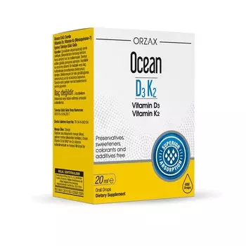 Orzax Ocean Витамин Д3+K2 капли для приема внутрь 20 мл