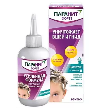 Паранит Форте Усиленная Формулв Шампунь 200 мл + гребень