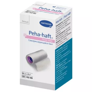 Пеха-хафт Бинт эластичный самофиксирующийся 10 см х 4 м Белый 1 шт
