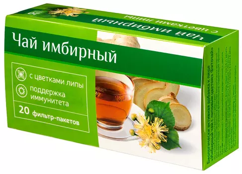 PL Чай имбирный с цветками липы фильтр-пакеты 20 шт