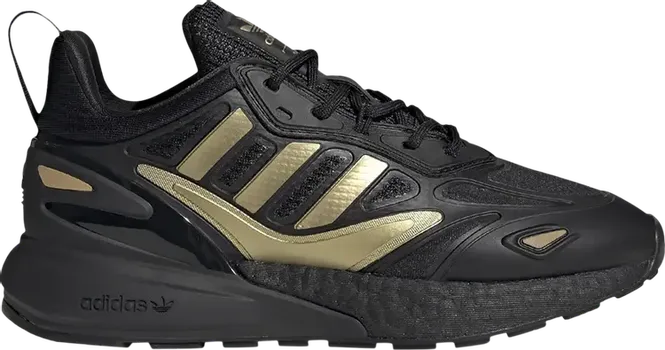 Кроссовки Adidas ZX 2K Boost 2.0 J 'Black Gold Metallic', черный
