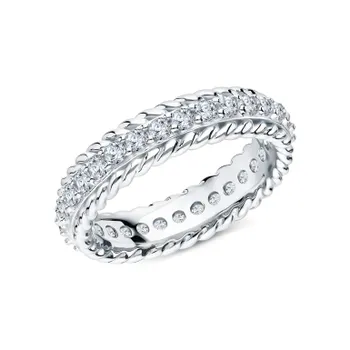 Серебряное кольцо с фианитами