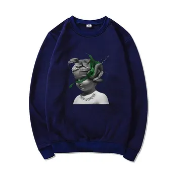 Осень-зима Мужчины Женщины Тренд Круглый вырез свитер Gunna Drip Printed Casual Hip-hop Fashion Длинный рукав свитера Пуловеры и длинные рукава для женщин S чёрный