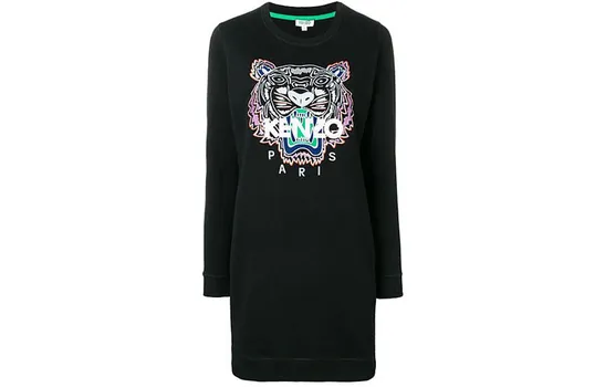 Платье женское Kenzo с принтом, черный