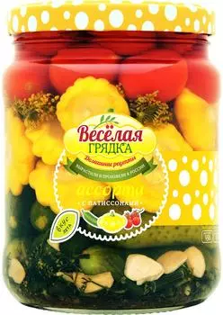 Ассорти овощное Веселая грядка С патисонами 950г