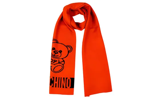 Шелковый шарф унисекс MOSCHINO