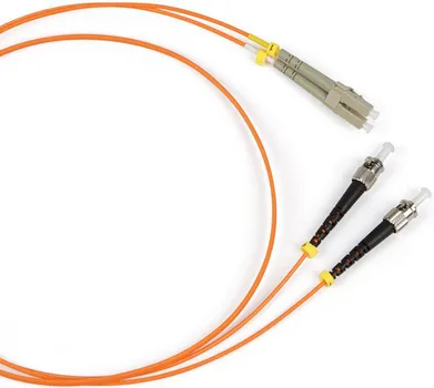 Патч-корд волоконно-оптический TopLAN DPC-TOP-OM1-LC/P-ST/P-1.0 дуплексный, LC/PC-ST/PC, MM 62.5/125, 1.0 м