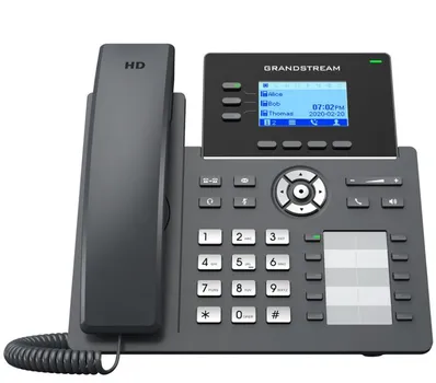 Телефон VoiceIP Grandstream GRP-2604P 6 SIP аккаунтов, 3 линии 10/100/1000, дисплей 2,48"(132x64), 10 BLF кнопок, poe , без б/п
