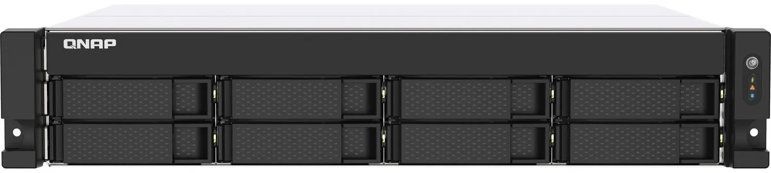 Сетевой RAID-накопитель QNAP TS-853DU-RP-4G 8*3,5"/2,5", 2*2,5 GbE BASE-T, HDMI-порт, стоечное исполнение, 2*БП, Intel Celeron J4125 2,0 ГГц (2,7 ГГц)