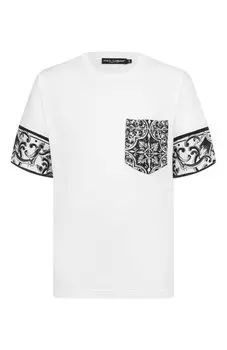 Футболка из хлопка и шелка Dolce & Gabbana
