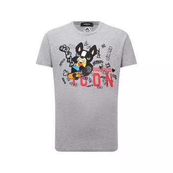 Футболка из хлопка и вискозы Dsquared2