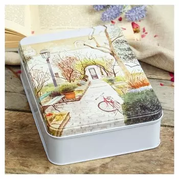 Шкатулка металл "Аллея" 5,5х19,5х13,8 см