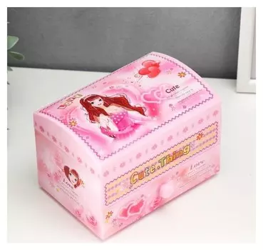 Шкатулка музыкальная с ящиком девичьи секретики 15*11*10 см