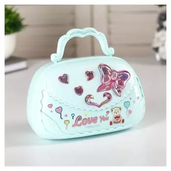 Шкатулка пластик музыкальная механическая "Сумочка" 12х8,5х16,5 см