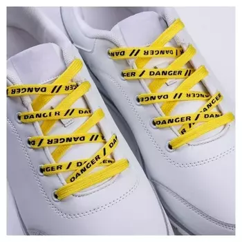 Шнурки Danger 110х1см, жёлтые