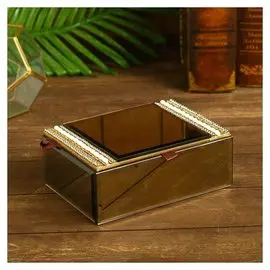 Шкатулка "Амина" стекло 18,5х13х7 см